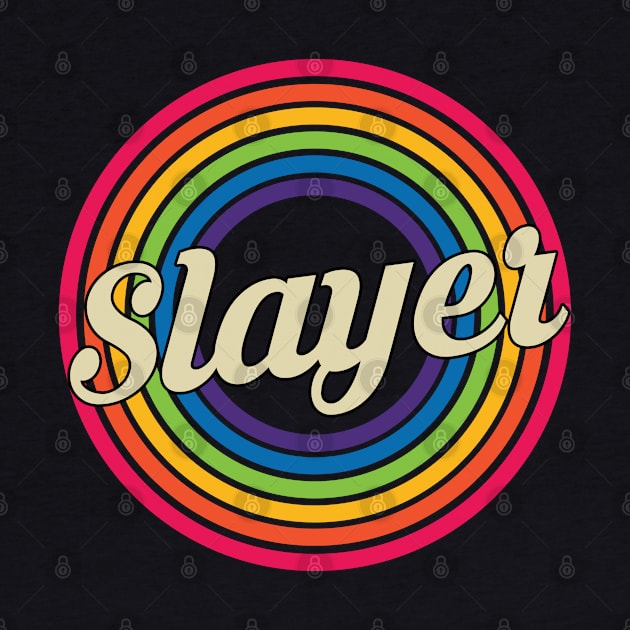 Slayer - Retro Rainbow Style by MaydenArt